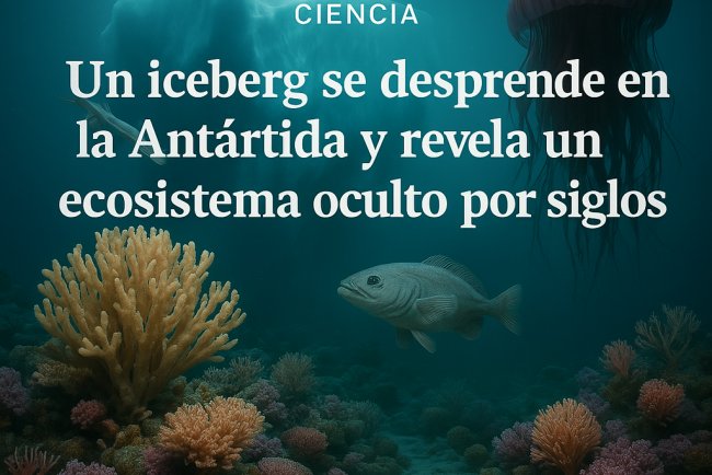 Un iceberg se desprende en la Antártida y revela un ecosistema oculto por siglos